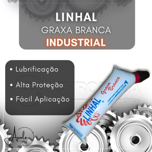 Graxa Branca 80g Pura Resistente À Água Profissional Linhal 1