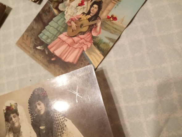 Lote 4 Postales Antiguas Las Camelias España 1