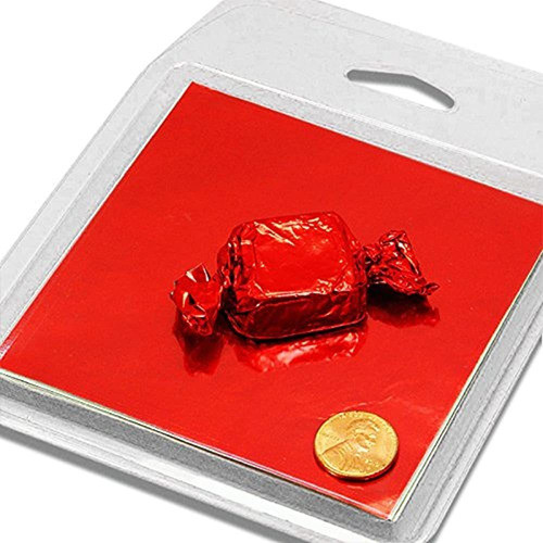Envoltorios De Papel De Caramelo Rojo De Colores 4 X 4 Envas 0