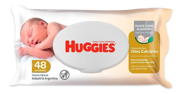 Toallas Humedas Huggies C/ Oleo Calcareo Deluxe X48 Pack X 5 1