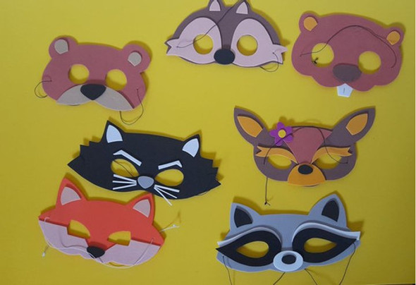 Antifaces Goma Eva Animales Bosque Animalitos Antifaz X10 1