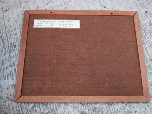 Antiguo Pizarron Escolar Años 60 S/uso 42 X 32,5 X 1cm Espes 1