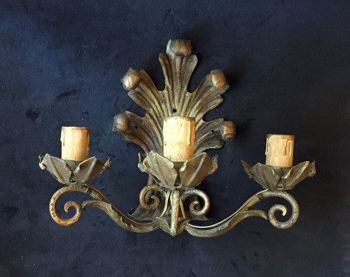 Aplique De Pared Hierro Patinado - La Casa De Honduras (796) 0