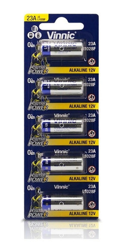 5 Pilas Batería A23 Vinnic 12v Alcalina P/alarma Timb. Luces 1