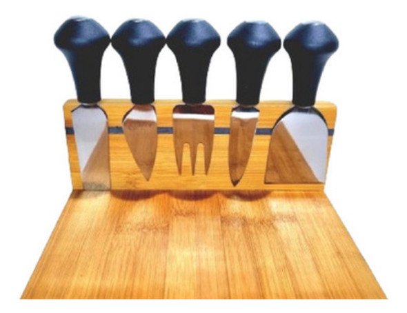 Set De Tabla De Madera Con 5 Cubiertos. Picadas 0