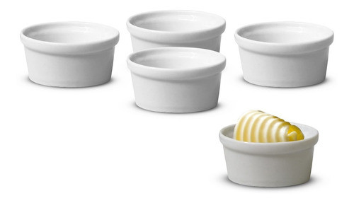 Kit 5 Ramequim Pote Manteigueira Molheira De 40ml Cozinha 0