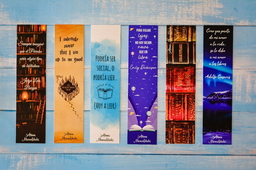 6 Señaladores Libros Separadores Harry Potter Borges Casares 0