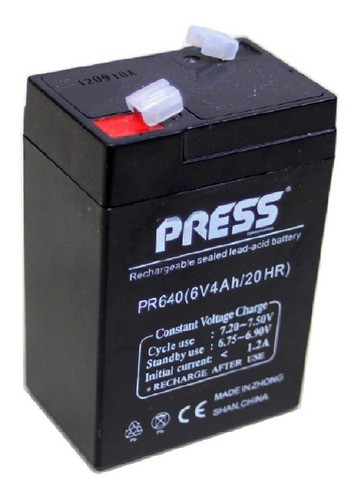 Gel Recargable Batería 4 Ampers 6 Volts 0