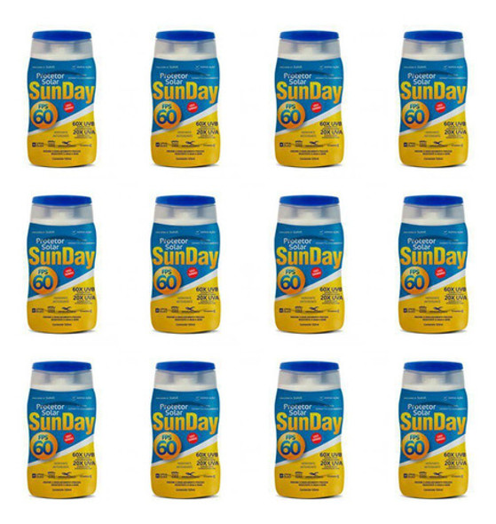 Kit C/12 Nutriex Sun Day Fps60 Protetor Solar 120ml 0