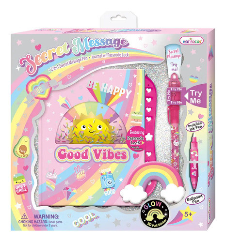 Diario Íntimo Secreto Con Código Y Lapicera Tinta Invisible 0