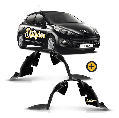 Kit X2 Pasarruedas Guardaplast Delanteros Peugeot 207 0