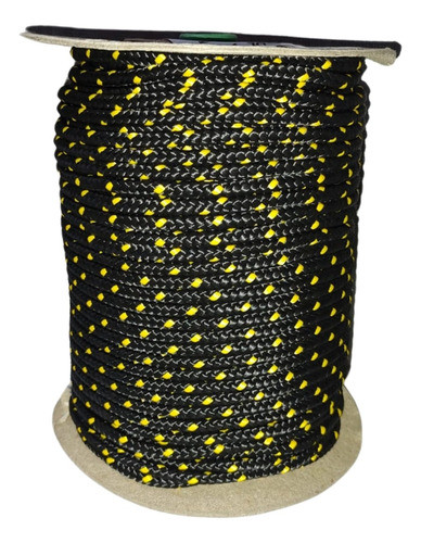 Soga Nautica Multifilamento Negra Trenzada 14mm Rollo X 100m 0