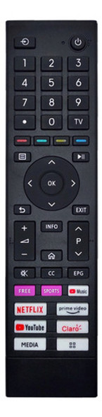 Controle Remoto Para Tv Toshiba Led Smart 4k Tb008, 55m550kb 0