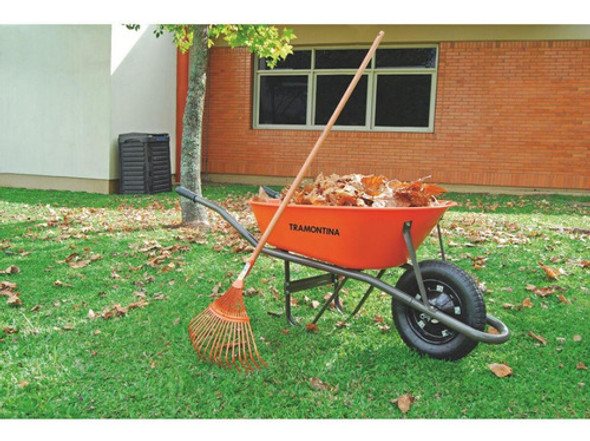 Kit Jardineria Rastrillo + Escoba Jardin Metal Tramontina 1
