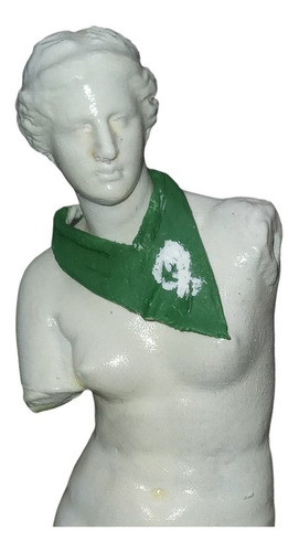 Estatua Venus De Milo C/pañuelo Verde 3d Pla 0