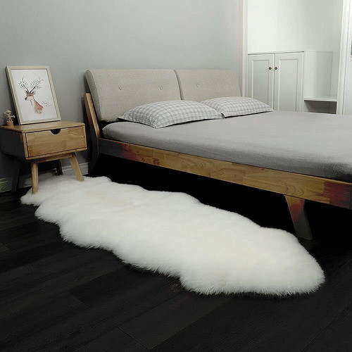 Esponjosa Alfombra Genuina De Piel De Oveja De Nueva Zelanda 0