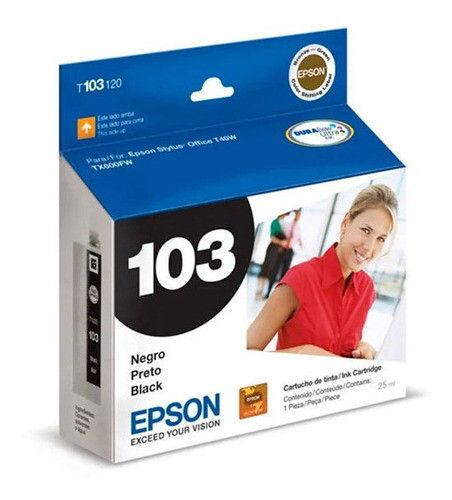 Cartucho Original Epson T 103 Negro T 40w Tx 600 550w 0