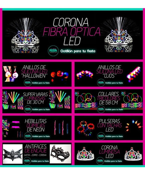 Combo Cotillon Luminoso 120 Artículos Para 50 Personas 1 Combo Cotillon Luminoso 120 Artículos Para 50 Personas 1