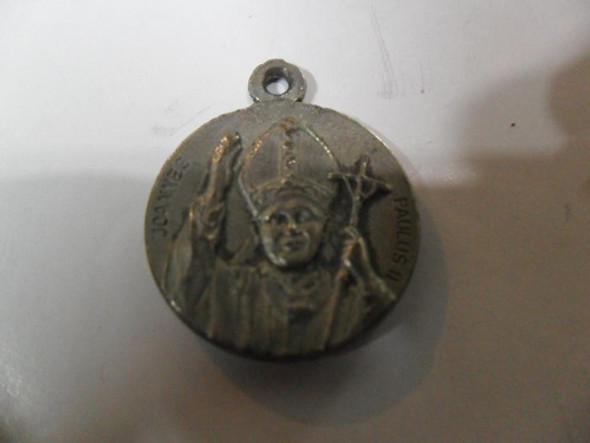 Antigua Medalla Medallita Papa Juan Pablo Ii Italy Vaticano 0