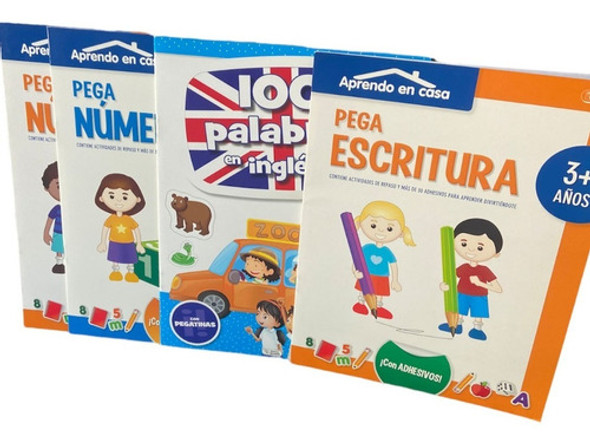 Libros Con Stickers Ejercicios Escritura Didácticos 0