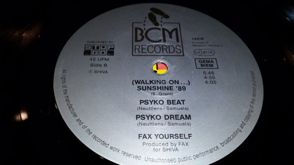 Fax Yourself Walking On Sunshine 89 Remix Vinilo Maxi 1989 1