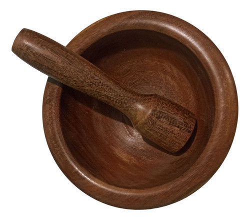 Amassador Triturador De Temperos De Madeira Com Machucador 0