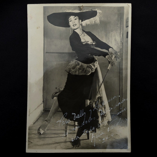 Fotografia Foto Vedette Actriz Rita Varola Autografo 1956 0