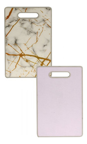 Tabla Para Picar Cortar 36x22 Plastico Simil Marmol Con Asa 0