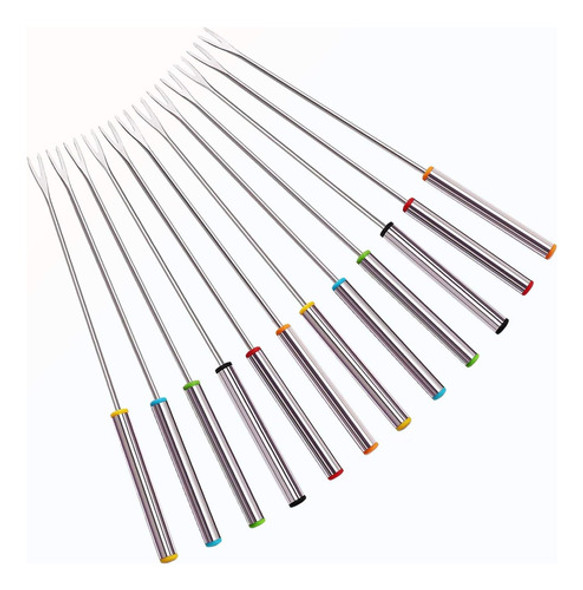Tenedores X-at, Para Fondue De Acero Inoxidable (24cm) 0