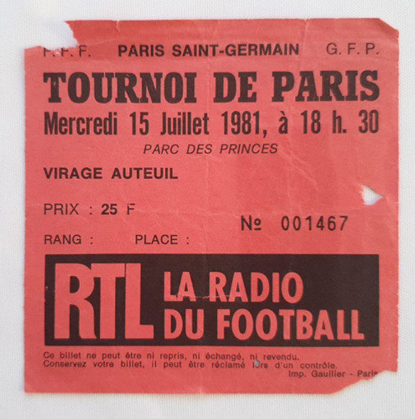 Ingresso Futebol Torneio De Paris 1981 Psg X Vasco Da Gama 0 Ingresso Futebol Torneio De Paris 1981 Psg X Vasco Da Gama 0