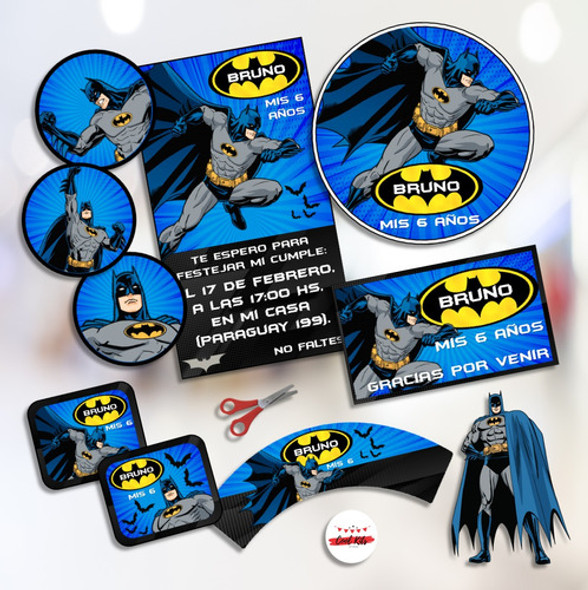 Kit Imprimible Batman Personalizado Cumpleaños Candybar 1