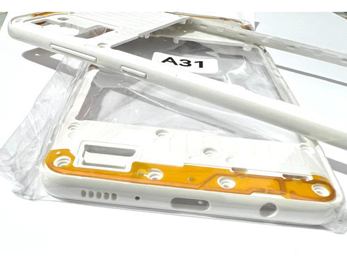 Carcaça Do Aro Lateral C/botões Para Galaxy A31 A315 Branco 1
