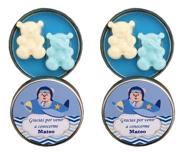 Latita Con 2 Jabones Oso 0 Latita Con 2 Jabones Oso 0