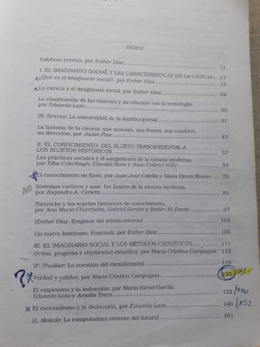La Ciencia Y El Imaginario Social - Esther Diaz Edit Biblos 1