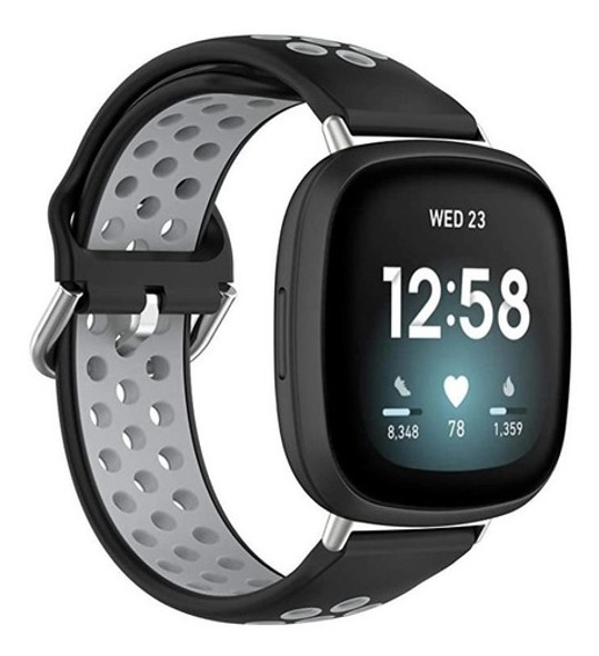 Malla Deportiva Combinada Fitbit Versa 3 - Sense Negra Gris 0