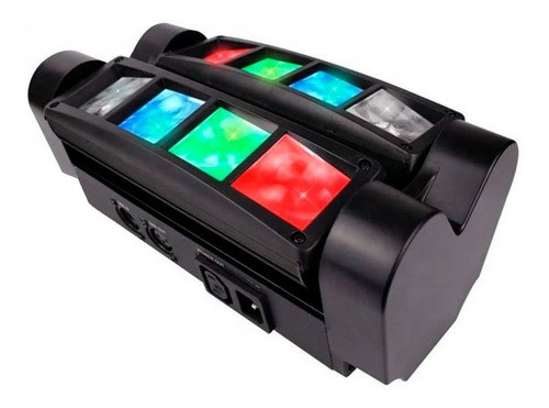Mini Spider Cabezal Móvil Luces Rgb Doble Barra Led 8 Leds 0