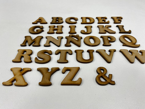 Letras Abecedario Completo X2 +5 Vocales 20cm Fibrofacil X59 0