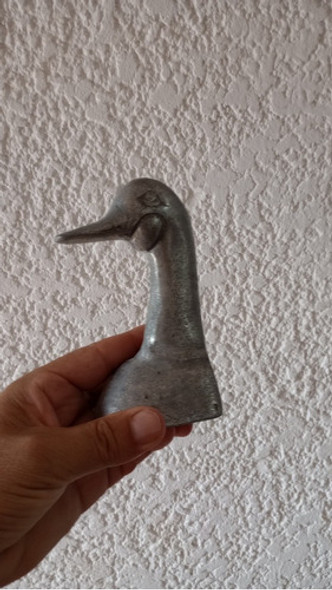 Topé De Puerta Antigüo Pato En Metal 0