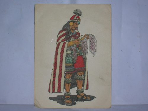 Antigua Postal Kipukamayor Del Imperio Inca Pablo Carrera 0