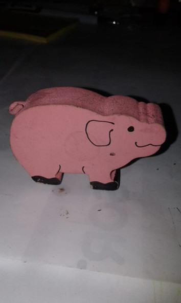 Cerdo Cerdito Madera Chanchito Chancho Animalito Granja 0