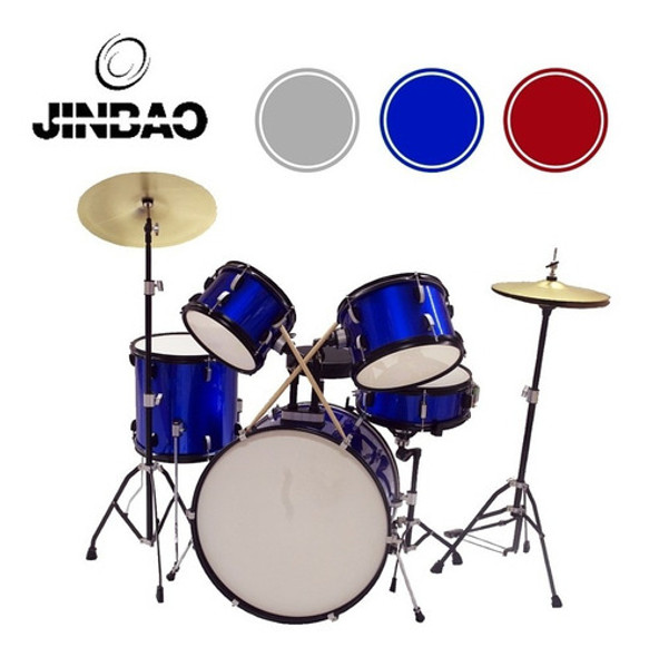 Bateria Musical Grande 5 Piezas Roja 1 Bateria Musical Grande 5 Piezas Roja 1