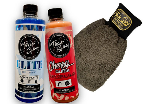 Kit Lavado Shampoo + Manopla + Cera Rapida Todo Toxic Shine 0