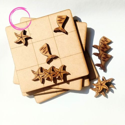 Tateti Cola De Sirena Estrella De Mar Souvenir Mdf X 15 Unid 0