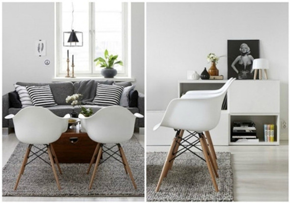 Juego De Dos Sillas Eames Con Posabrazo Living Comedor Cocin 1