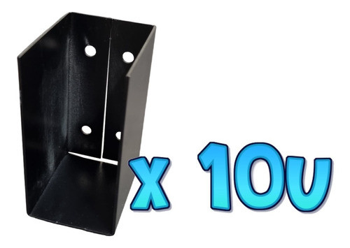 10 Cajas Fijación Entera Para Tirante De Madera 2x4 Techos 1