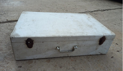 Antigua Valija Madera Con Divisiones 45 X 30 X 12 Alto 1