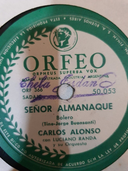 Disco De Pasta-lote 3 Orfeo-506-los Temas En Las Fotos 0