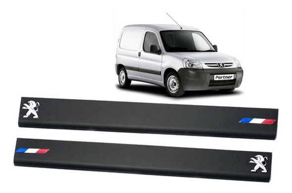 Cubre Zocalos Negros P/ Peugeot Partner Logo + Bandera 0 Cubre Zocalos Negros P/ Peugeot Partner Logo + Bandera 0