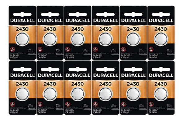 12-pack Pilas Duracell 24303.0v Lithium Coin Botn 0 12-pack Pilas Duracell 24303.0v Lithium Coin Botn 0