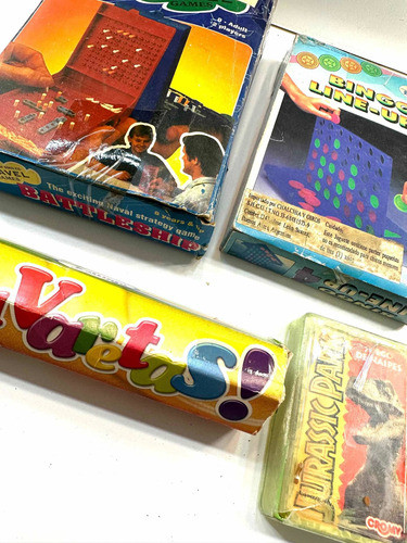 Vintage Lote X4 Juegos Colección Juguetes Bingo Cartas Batal 0